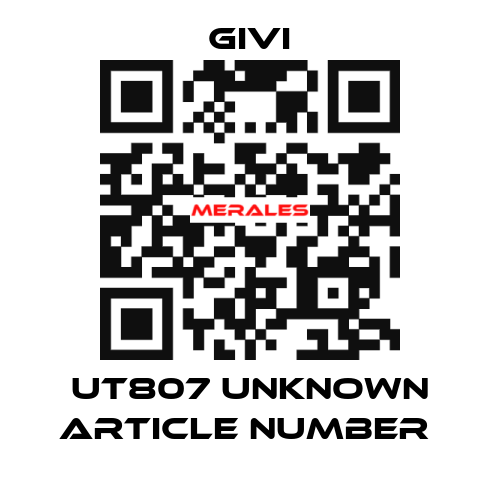 UT807 unknown article number  Givi