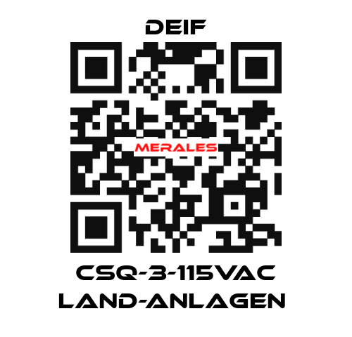 CSQ-3-115VAC Land-Anlagen  Deif