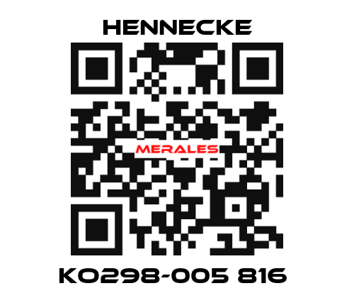 KO298-005 816  Hennecke