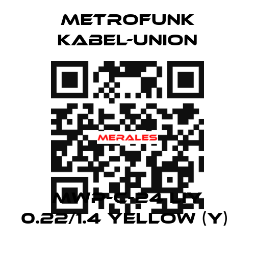 MWP-C-24 LIY 0.22/1.4 yellow (Y)  METROFUNK KABEL-UNION