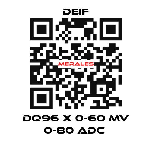 DQ96 X 0-60 MV 0-80 ADC  Deif