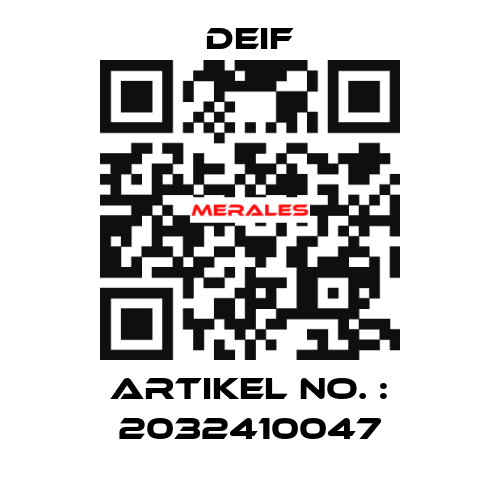 Artikel no. : 2032410047 Deif