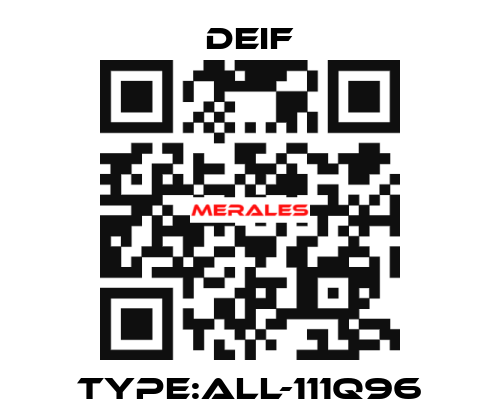 Type:ALL-111Q96 Deif