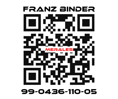 99-0436-110-05 FRANZ BINDER