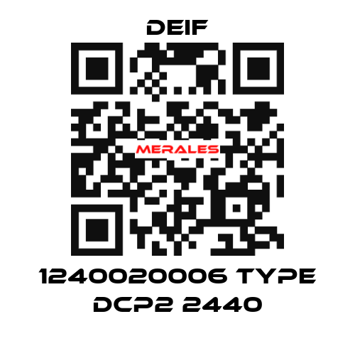 1240020006 Type DCP2 2440 Deif