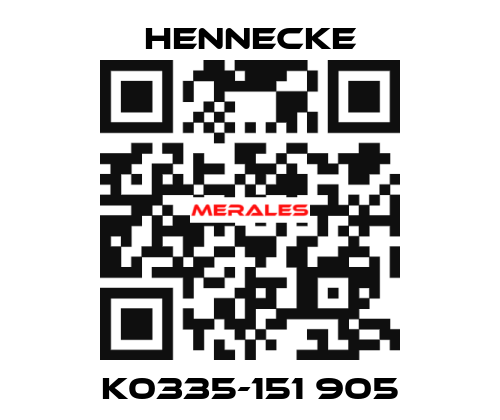 K0335-151 905 Hennecke