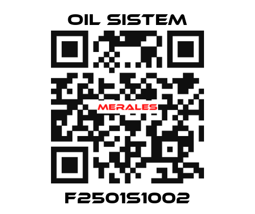 F2501S1002 Oil Sistem