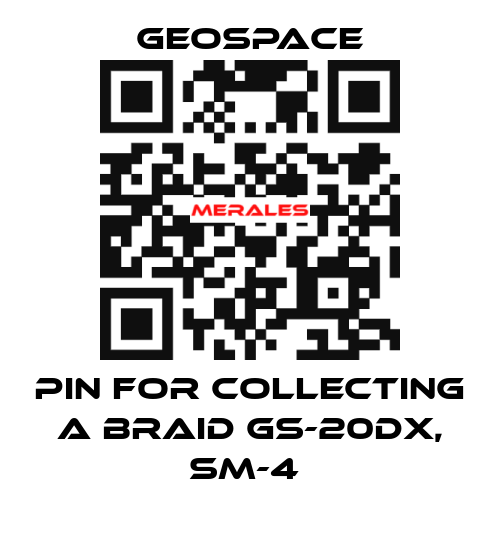 PIN FOR COLLECTING A BRAID GS-20DX, SM-4  GeoSpace