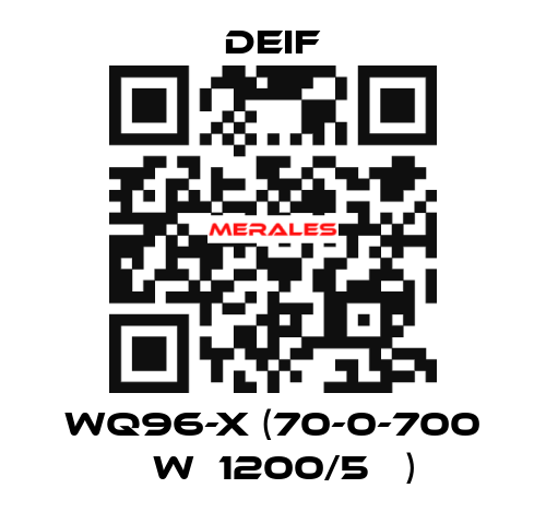 WQ96-x (70-0-700 кW  1200/5А ) Deif