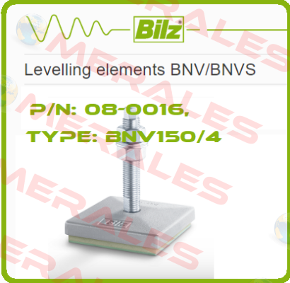 P/N: 08-0016, Type: BNV150/4 Bilz Vibration Technology