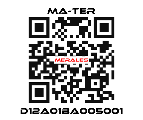 D12A01BA005001 MA-TER