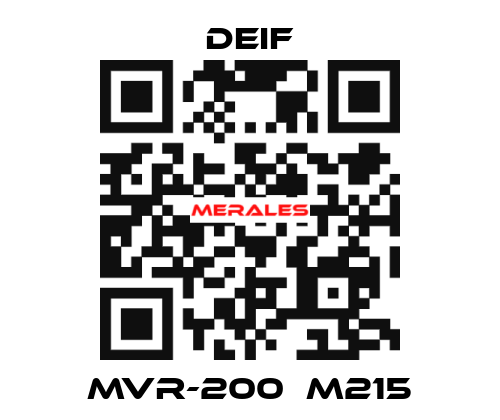 MVR-200  M215 Deif