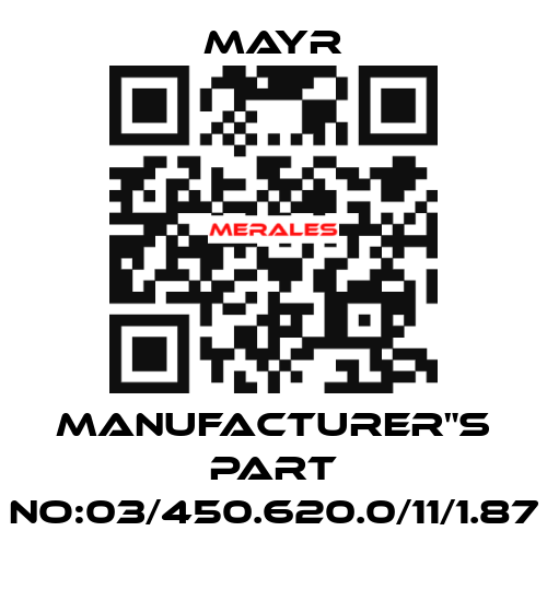 Manufacturer"s Part No:03/450.620.0/11/1.87 Mayr