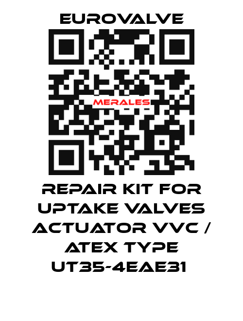 REPAIR KIT FOR UPTAKE VALVES ACTUATOR VVC / ATEX TYPE UT35-4EAE31  Eurovalve