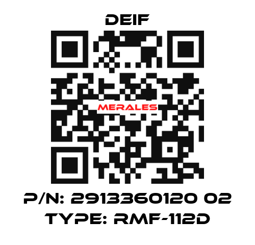 P/N: 2913360120 02 Type: RMF-112D Deif