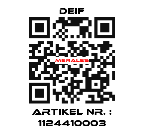 Artikel Nr. : 1124410003 Deif