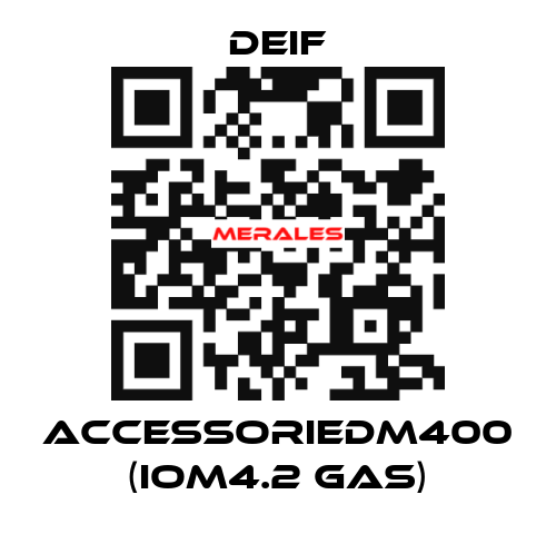 AccessorieDM400 (IOM4.2 GAS) Deif