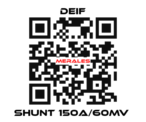 SHUNT 150A/60MV  Deif