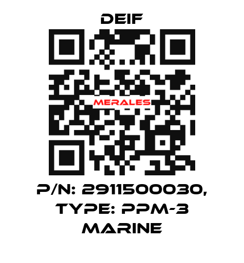 P/N: 2911500030, Type: PPM-3 Marine Deif