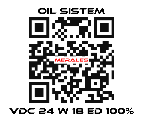 Vdc 24 W 18 ED 100% Oil Sistem