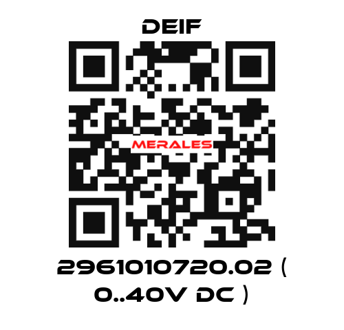 2961010720.02 ( 0..40V DC ) Deif