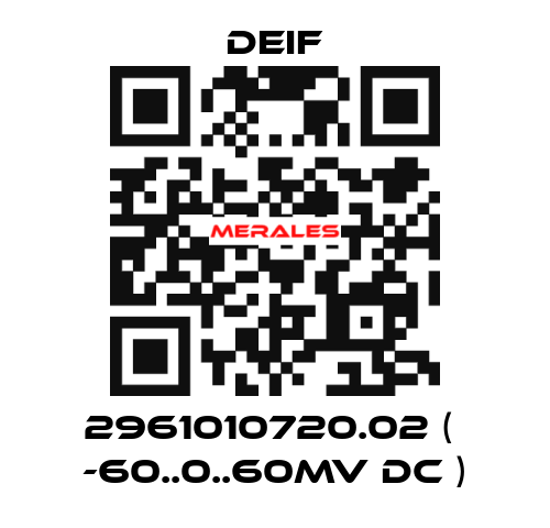 2961010720.02 (  -60..0..60mV DC ) Deif