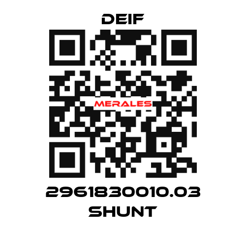 2961830010.03 Shunt Deif