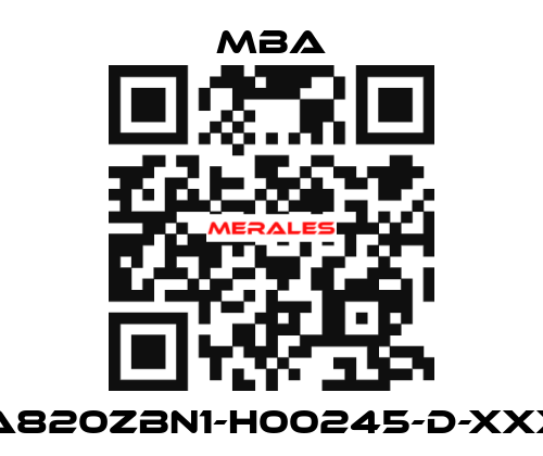 MBA820ZBN1-H00245-D-XXXXX MBA