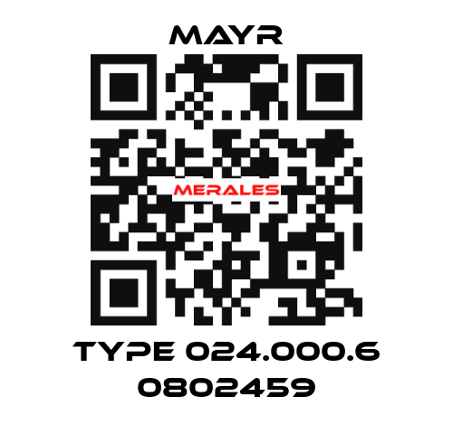 Type 024.000.6 0802459 Mayr