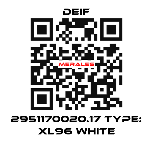 2951170020.17 Type: XL96 white Deif