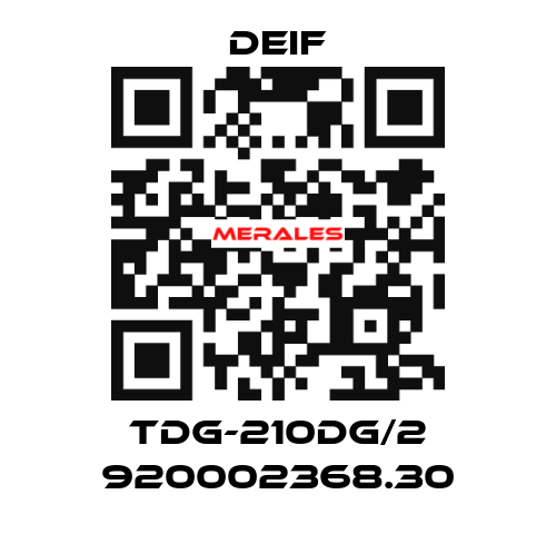 TDG-210DG/2 920002368.30 Deif