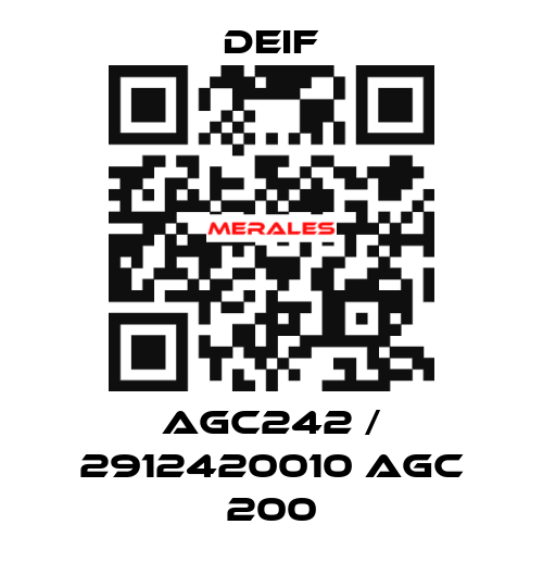 AGC242 / 2912420010 AGC 200 Deif