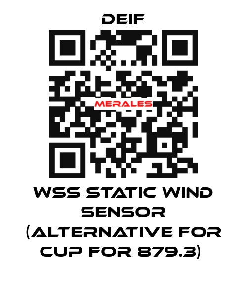 WSS STATIC WIND SENSOR (ALTERNATIVE FOR CUP FOR 879.3)  Deif