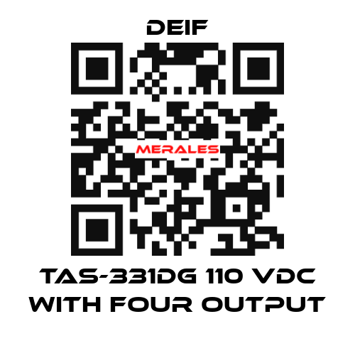 TAS-331DG 110 VDC with four output Deif