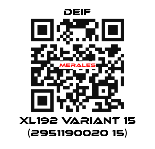 XL192 Variant 15 (2951190020 15) Deif