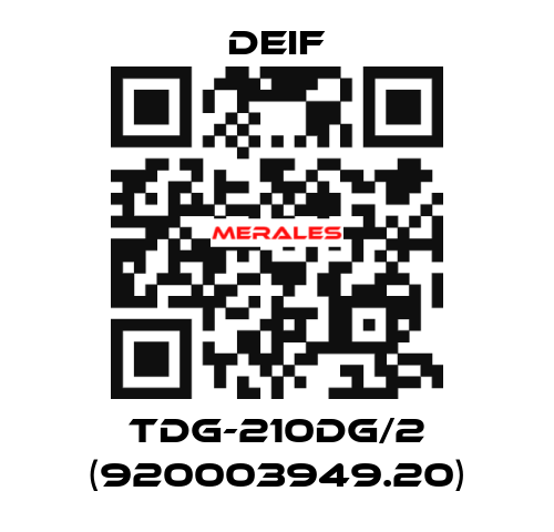 TDG-210DG/2 (920003949.20) Deif