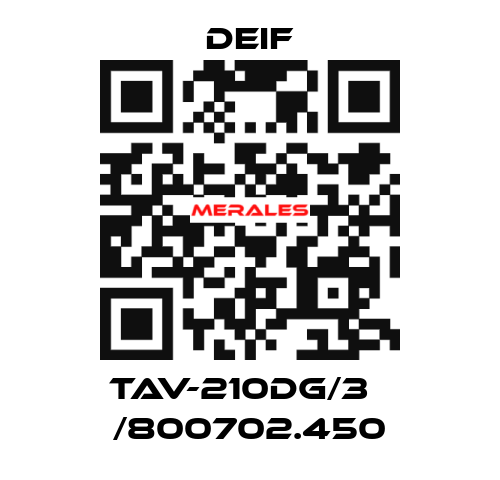 TAV-210DG/3   /800702.450 Deif