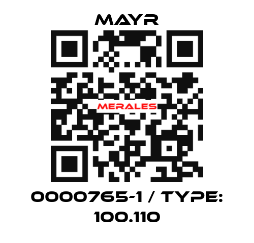 0000765-1 / Type: 100.110 Mayr