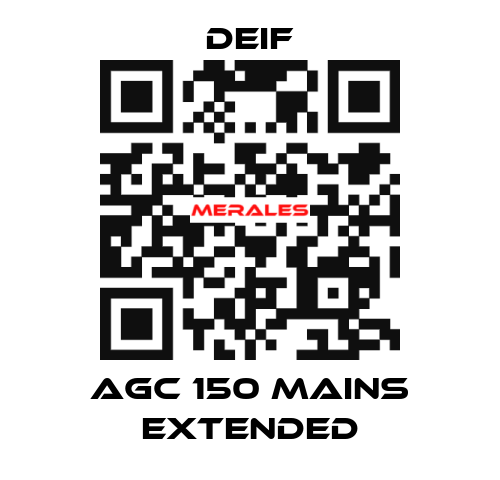 AGC 150 Mains Extended Deif