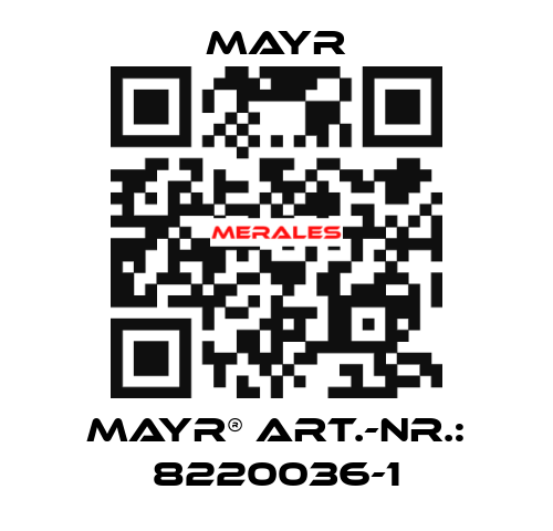 mayr® Art.-Nr.: 8220036-1 Mayr