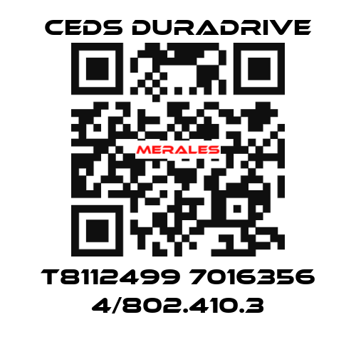 T8112499 7016356 4/802.410.3 Ceds Duradrive