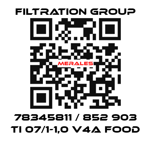 78345811 / 852 903 TI 07/1-1,0 V4A FOOD Filtration Group