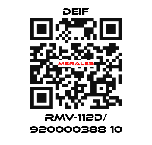 RMV-112D/ 920000388 10 Deif