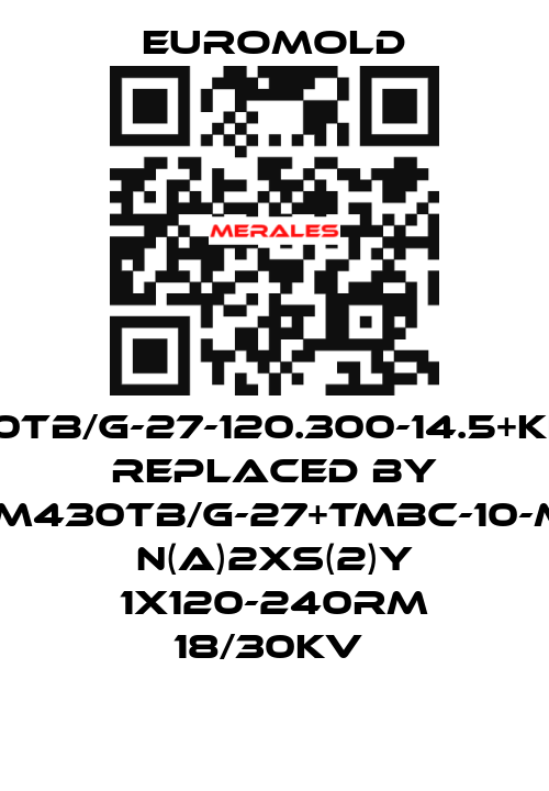 3x(M430TB/G-27-120.300-14.5+kitMT)MT replaced by 3X(M430TB/G-27+TMBC-10-M16) N(A)2XS(2)Y 1X120-240RM 18/30KV  EUROMOLD