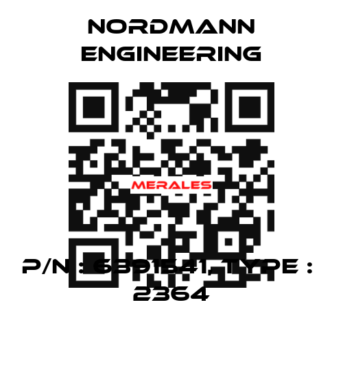 P/N : 6391541, Type :  2364 NORDMANN ENGINEERING