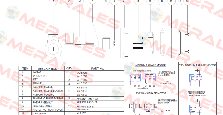 AU E1780 ASSY-01  Verderflex