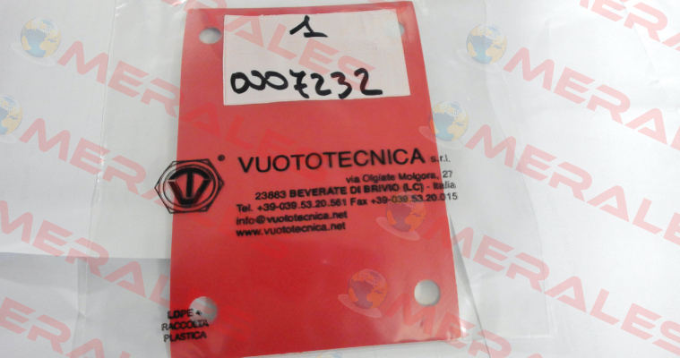 0007232 Vuototecnica