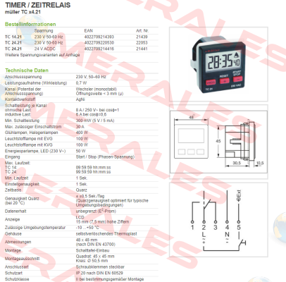 TC 24.21 - 24V ACDC / PN: 21441 Hugo Muller