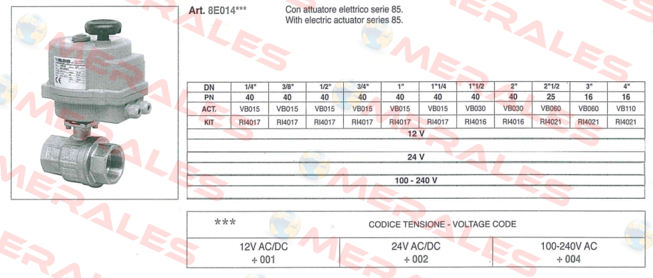 8E014 220V 1  Valbia