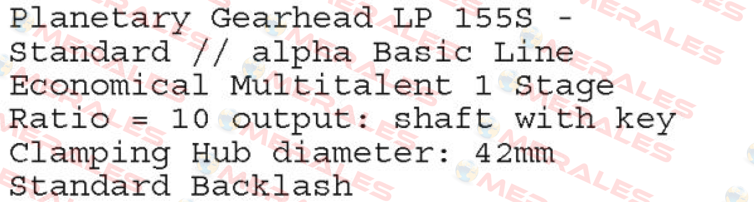 LP 155S-MF1-10-1L1-3S  Wittenstein